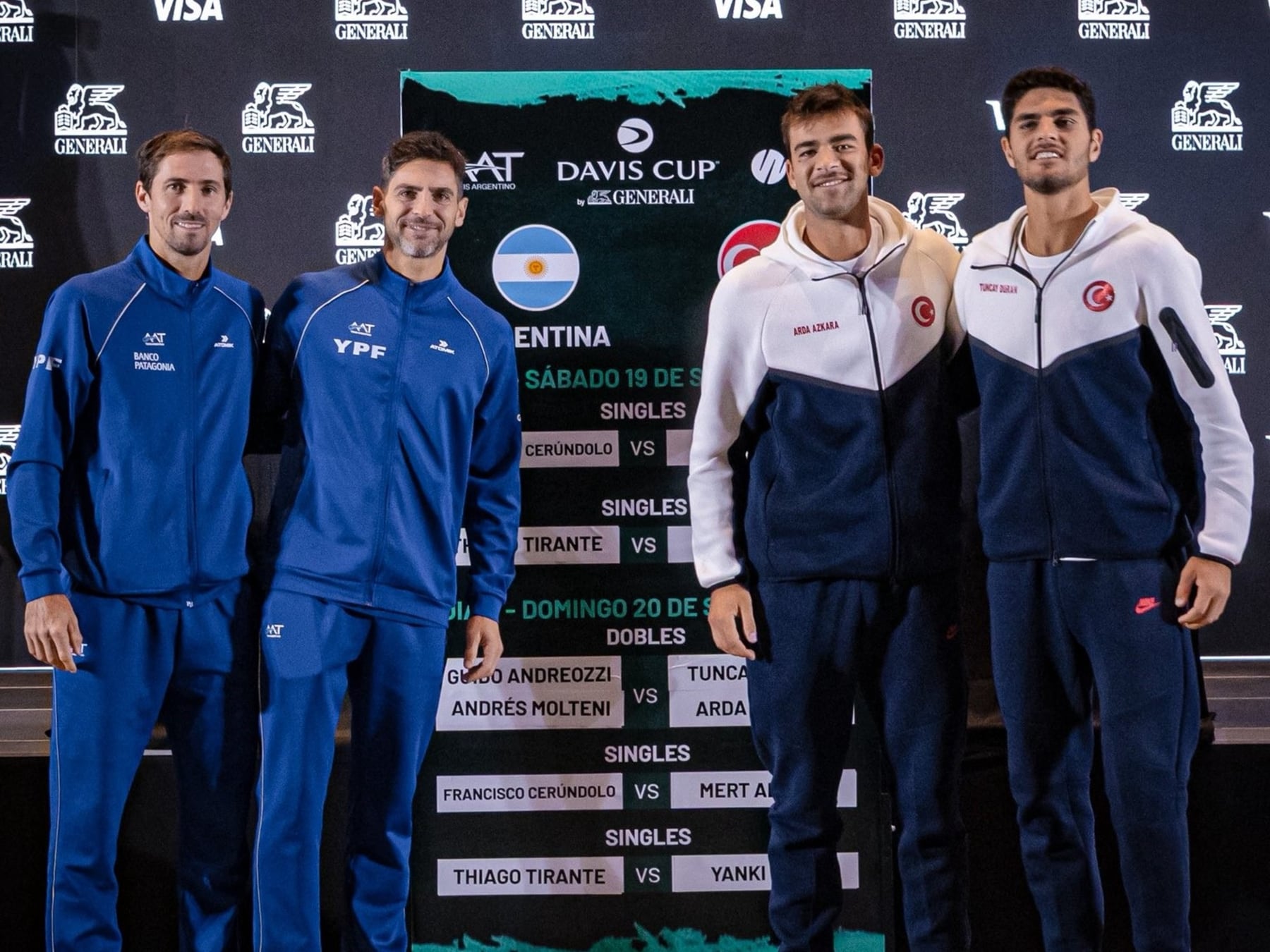 Argentina acaricia la Davis y Molteni-Andreozzi tienen la bola match