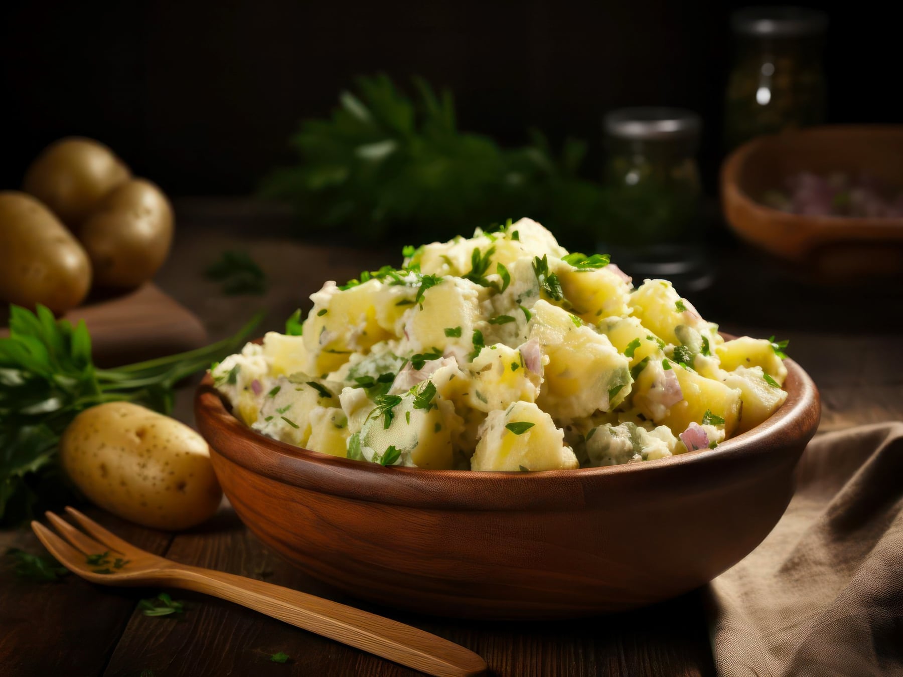 Ensalada de papa cremosa y firme: claves para que los cubos no se desarmen