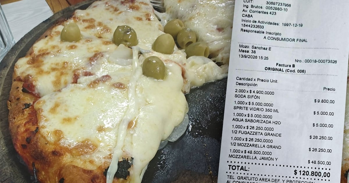 Una vuelta por El Cuartito que dejó $120.800 en pizzas y bebidas: qué se pidió y por qué la cuenta abre más preguntas que respuestas