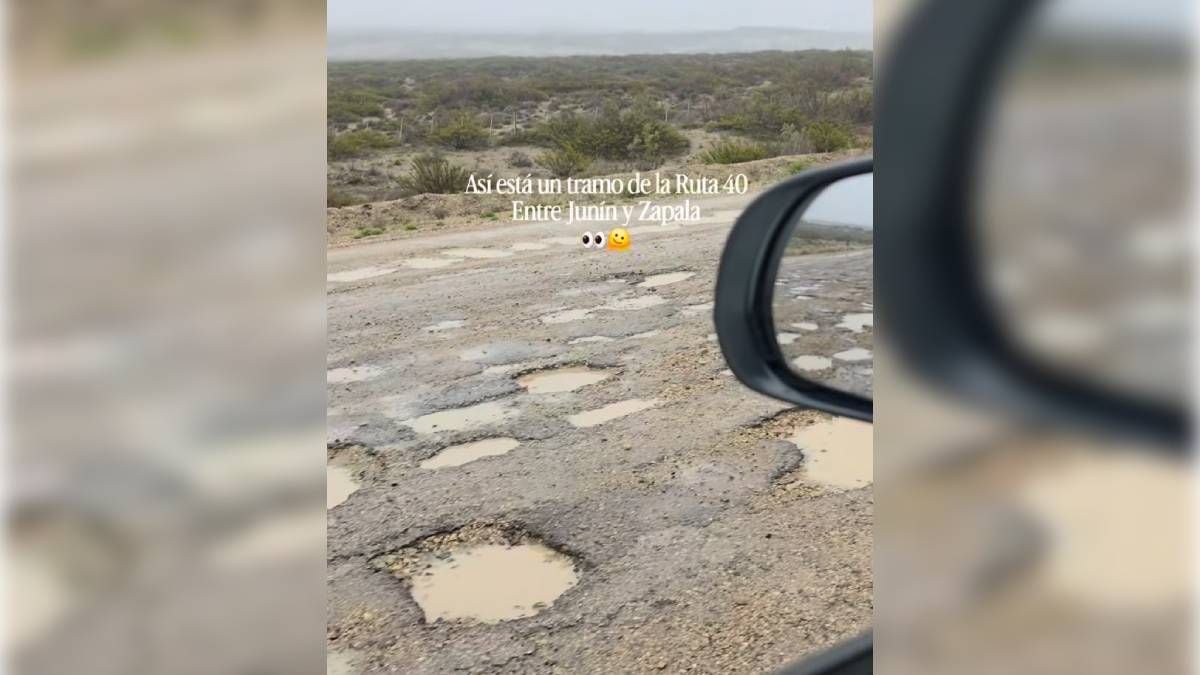 Ruta 40 en Neuquén: 30 kilómetros de calzada rota entre Junín de los Andes y Zapala