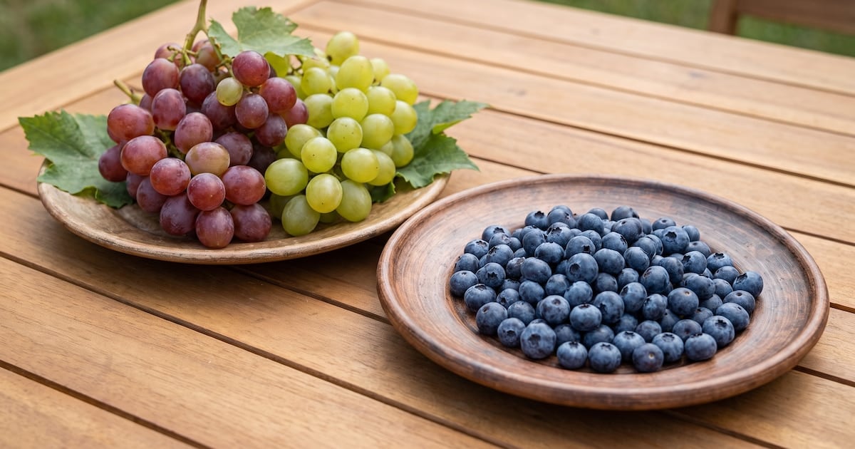 Arándanos o uvas: dos frutas, dos velocidades para el azúcar en sangre y por qué importa cómo las comés